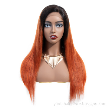 Brazilian Remy Human Hair 4x4 5x5 Swiss Lace Closure Straight Wigs Ombre 1b 350/99j/green/purple Human Hair Lace Frontal Wigs